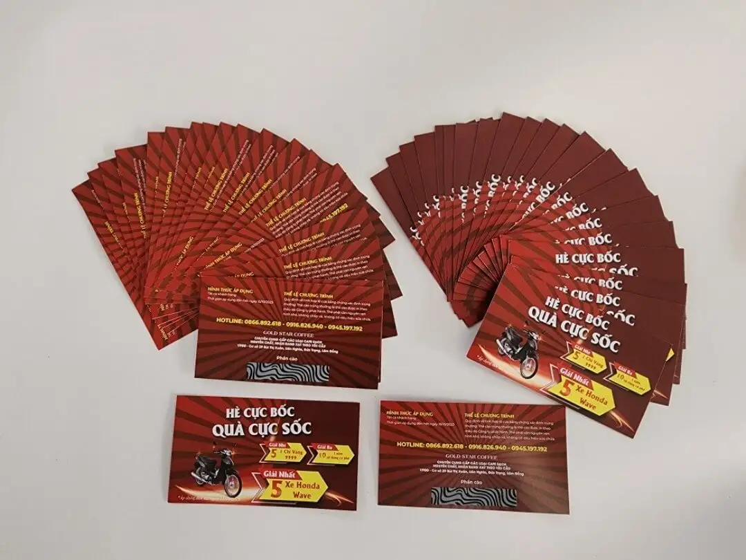 Chúng tôi nhận in thẻ cào nhanh chóng tại Mộc Bài - Bavet.