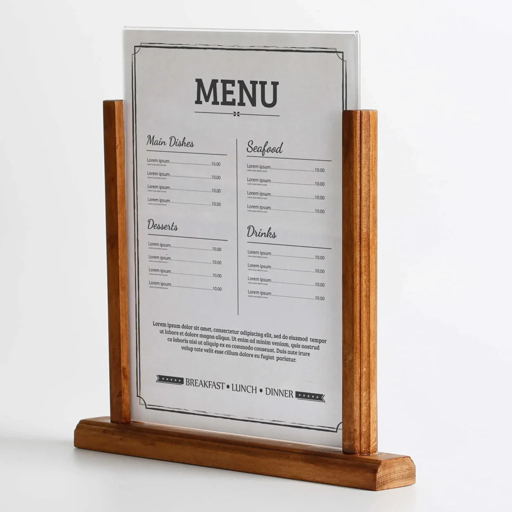 Menu để bàn