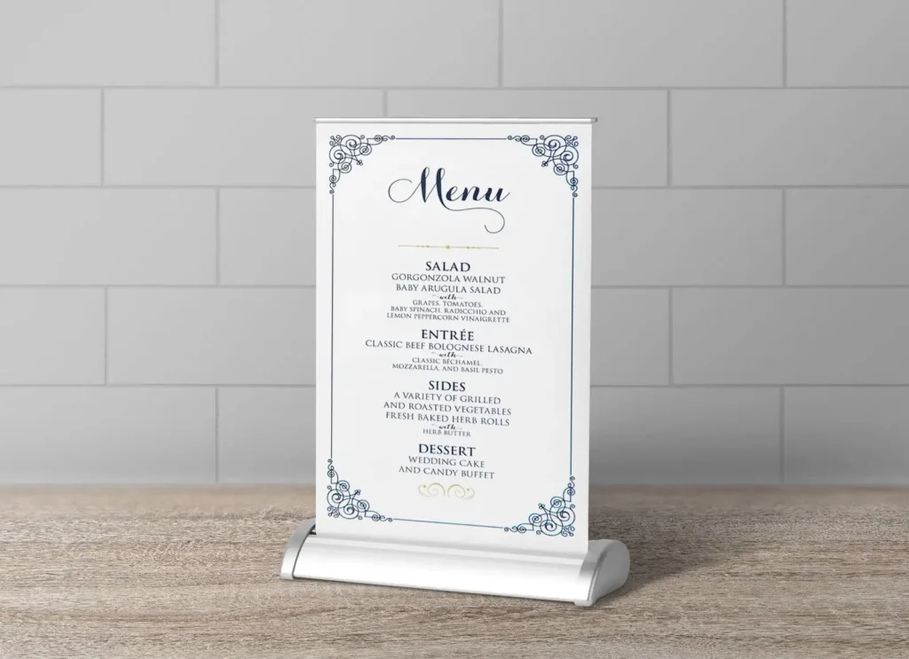 Menu để bàn