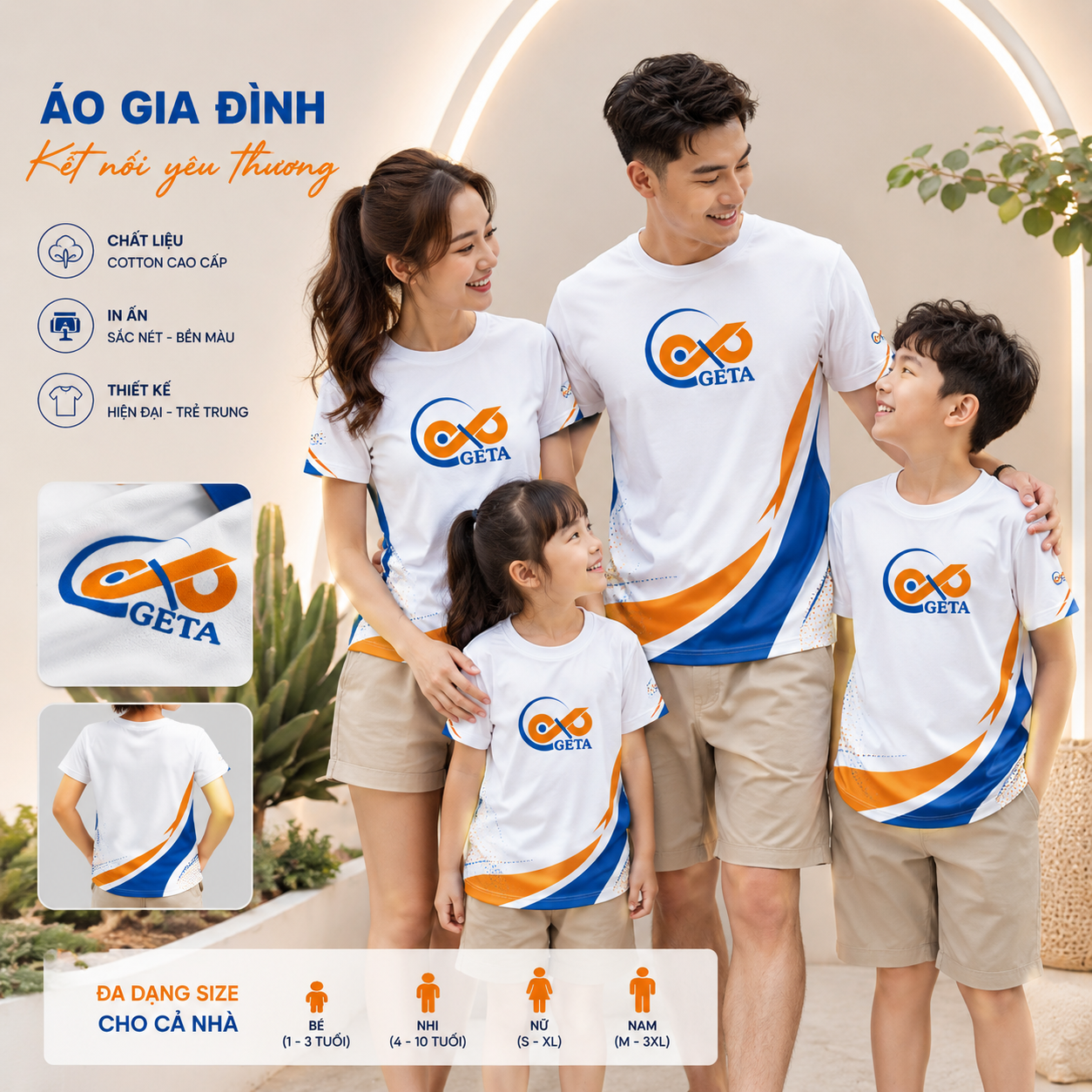 áo in theo yêu cầu tại Tây Ninh GETA