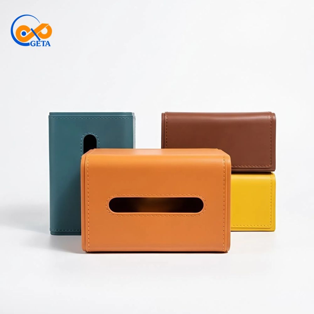 Cung cấp hộp khăn giấy nhựa in logo công ty chất lượng cao, bền đẹp.
